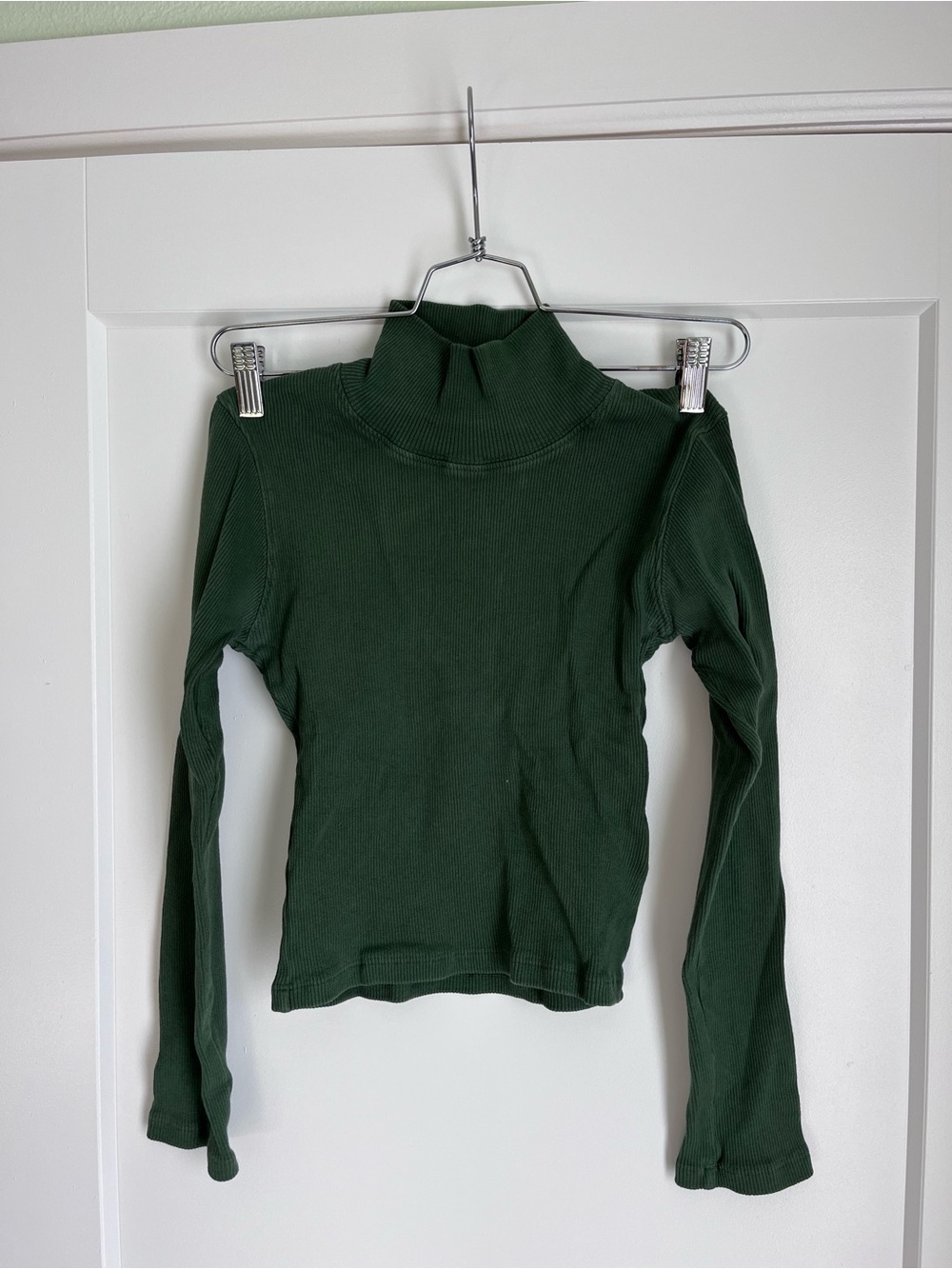 Big Bud Press Forest Green Ribbed Turtleneck Long Sleeve Top